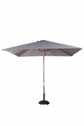 [MO021] Sombrilla 3×3 color taupe mastil madera + pie